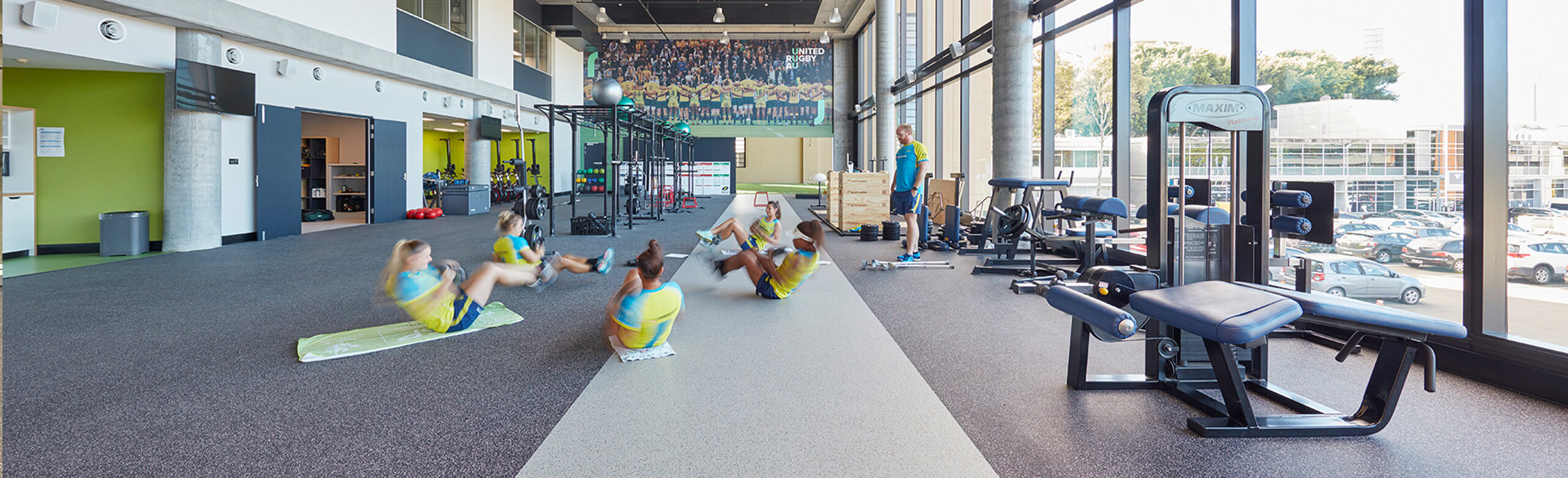 gym flooring spot areas
